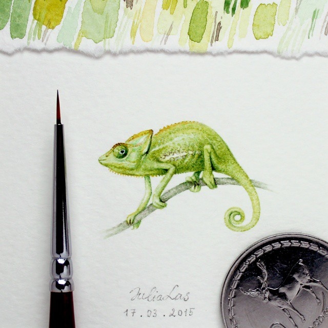 640x640 Design Stack A Blog About Art, Design And Architecture Tiny - Watercolor Chameleon