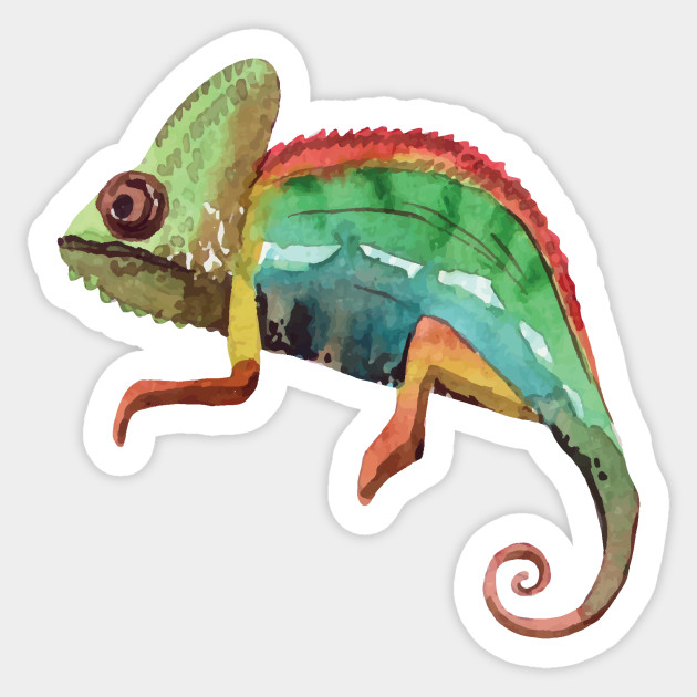 630x630 Chameleon Watercolor - Watercolor Chameleon
