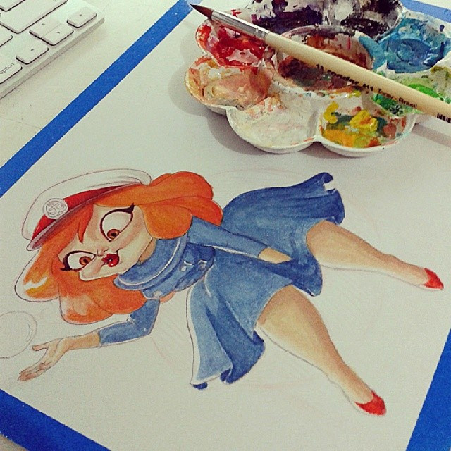 640x640 Wip ( - Watercolor Character Design