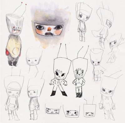 400x395 Digital Watercolor Character - Watercolor Character Design