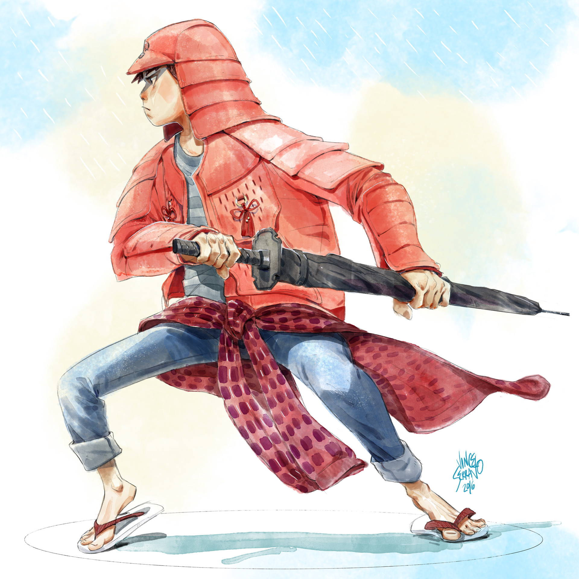 1920x1920 Artstation - Watercolor Character Design