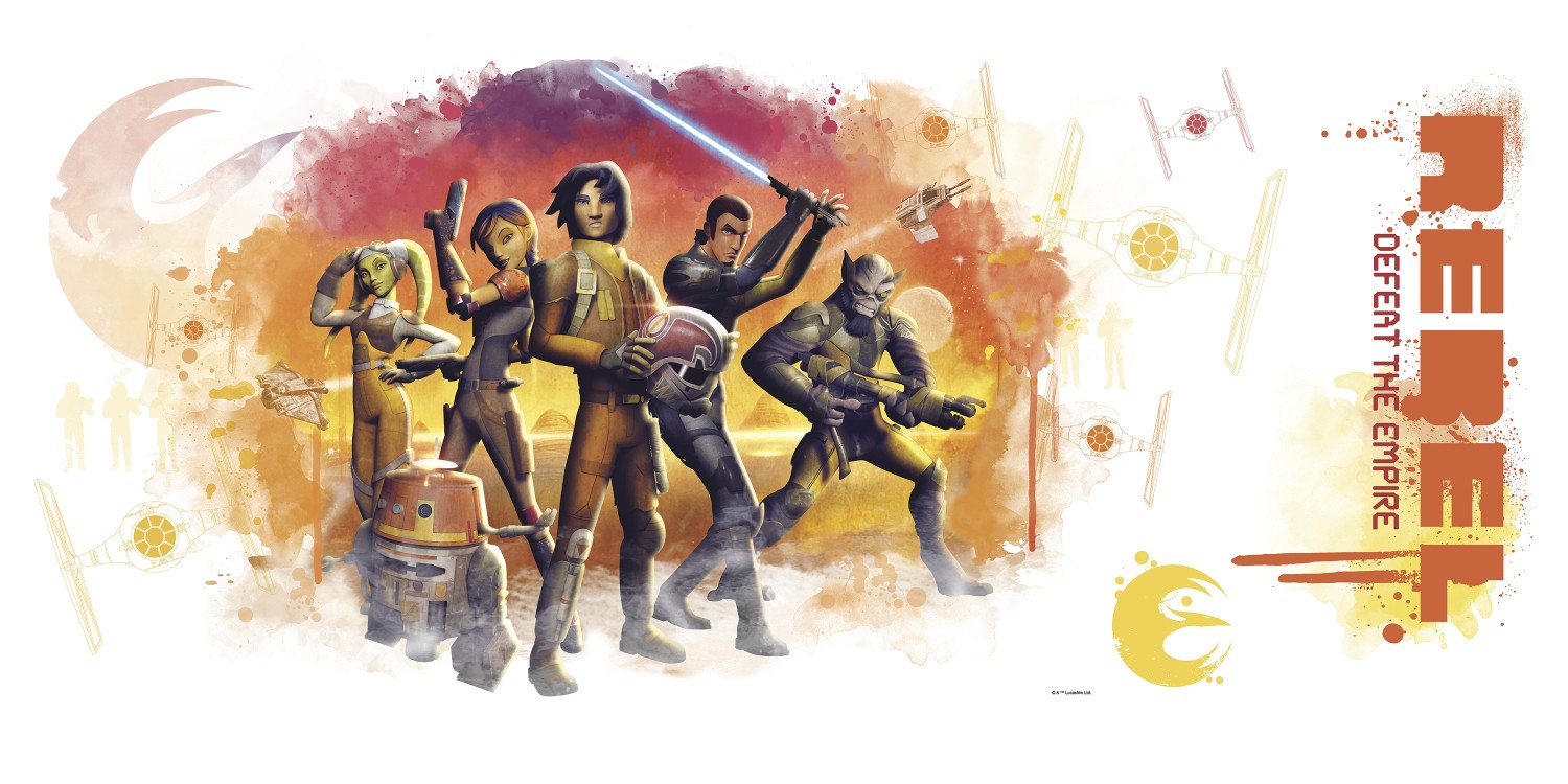 1500x750 Star Wars Rebels Watercolor Peel And Stick Giant Wall Graphix - Watercolor Characters