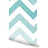 160x160 Mint Wallpaper Roll - Watercolor Chevron Wallpaper