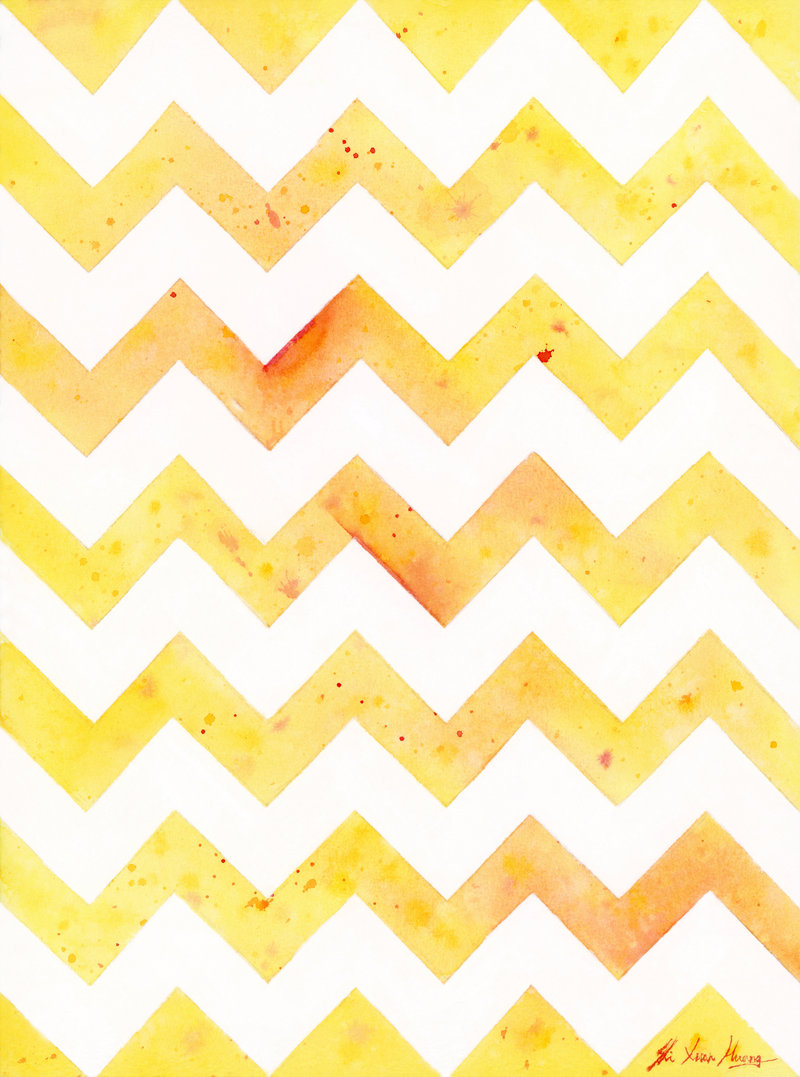 800x1077 Sunset Chevron, Yellow Chevron, Watercolor Chevron By Suisaigenki - Watercolor Chevron Wallpaper