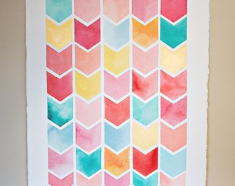 340x270 Watercolor Chevron Wallpaper - Watercolor Chevron Wallpaper