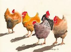 236x175 Marie Klein. Watercolor. I Love The Life And Movement In - Watercolor Chicken