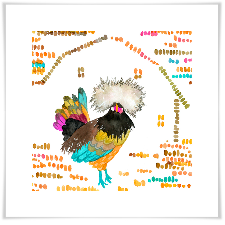 775x775 Woodland Watercolor - Watercolor Chicken