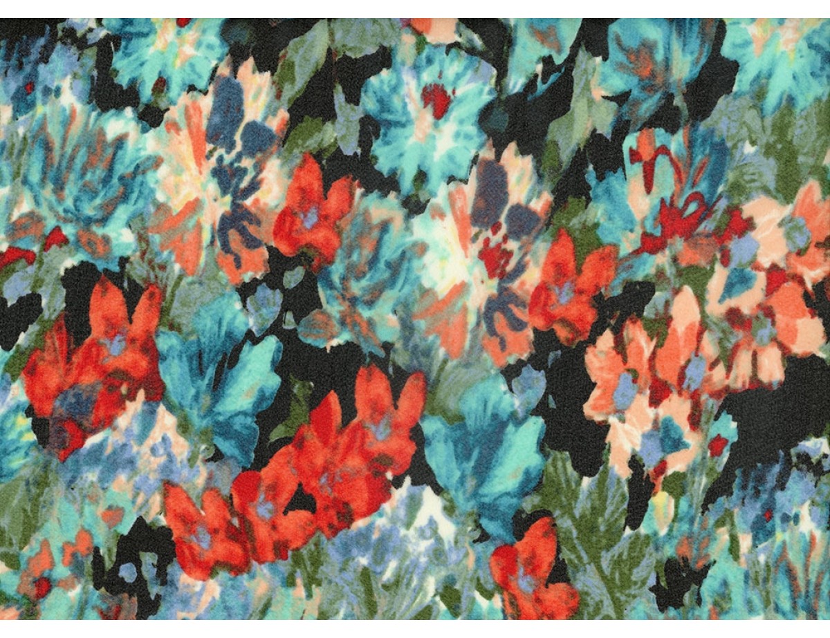 1200x923 Polyester Apparel Fabric - Watercolor Chiffon Fabric