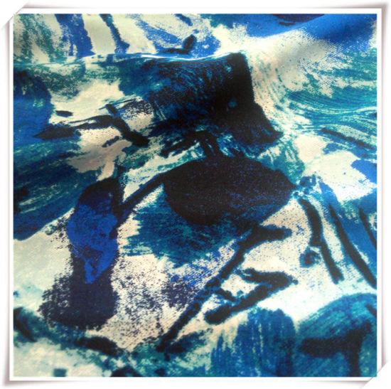 550x547 China Polyester Chiffon Watercolor Printing Fabric With Spandex - Watercolor Chiffon Fabric