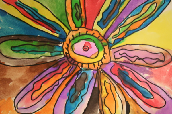 600x400 Collection Of Kids Watercolor Drawing High Quality, Free - Watercolor Children