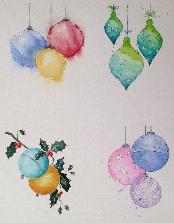 736x941 Gallery Easy Watercolor Christmas Cards, - Watercolor Christmas Card Ideas