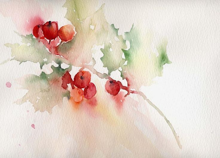 Watercolor Christmas Card Ideas at PaintingValley.com | Explore