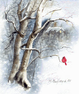 254x300 Make Your Own Christmas Cards, Free Art Lesson - Watercolor Christmas Cards