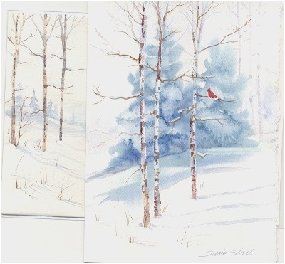 400x371 47 Best Pics Of Watercolor Christmas Cards To Paint Christmas Cards - Watercolor Christmas Cards