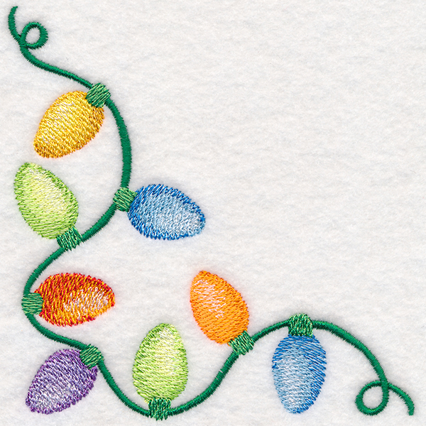 600x600 Machine Embroidery Designs - Watercolor Christmas Lights