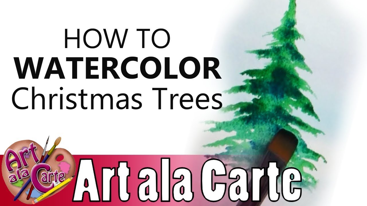 1280x720 Watercolor Christmas Tree Tutorial - Watercolor Christmas Pictures