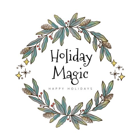 490x490 Watercolor Christmas Wreath With Quote - Watercolor Christmas Pictures