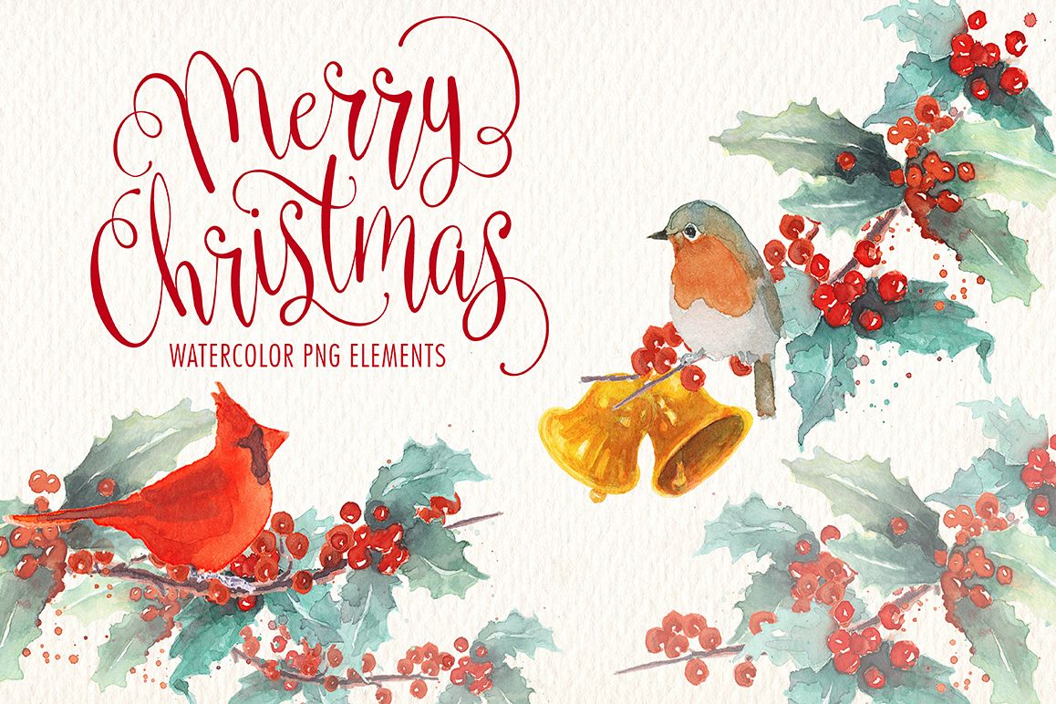 1158x772 Watercolor Christmas Png Elements - Watercolor Christmas Pictures
