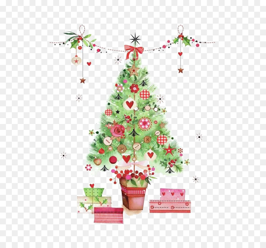 900x840 Christmas Tree Watercolor Painting Designer - Watercolor Christmas Pictures