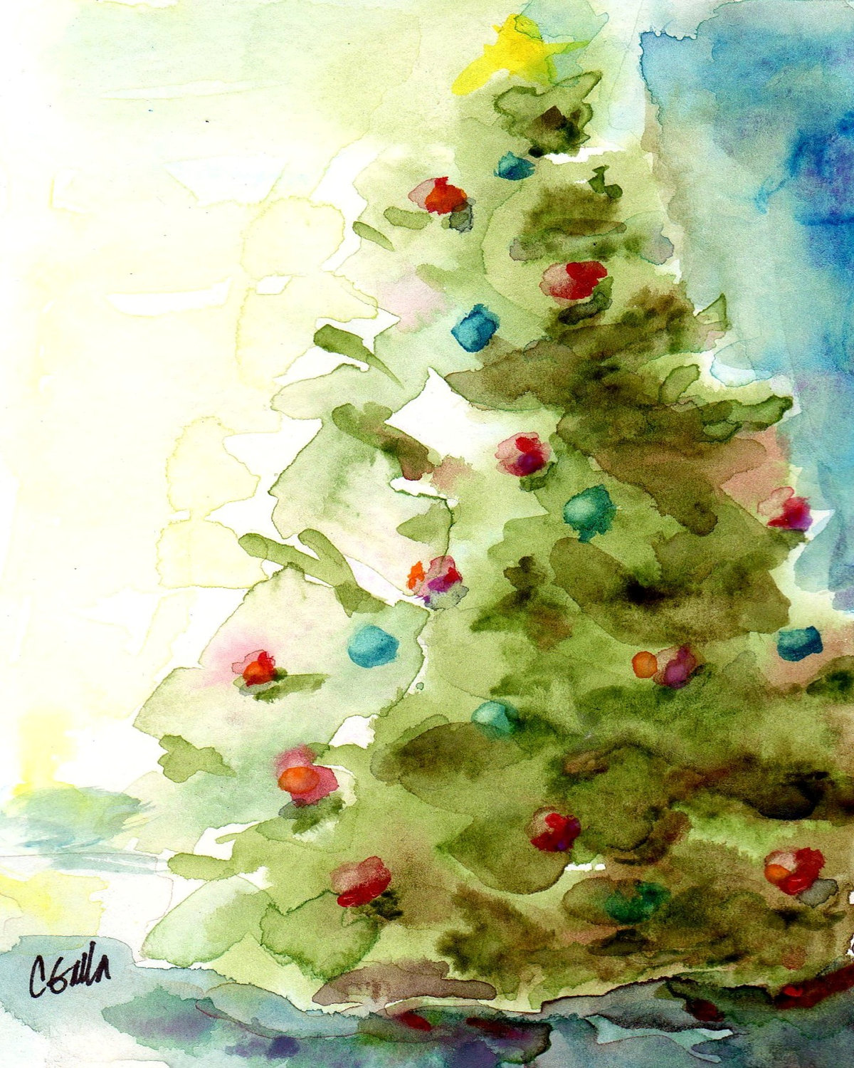 Watercolor Christmas Scenes at PaintingValley.com | Explore collection ...