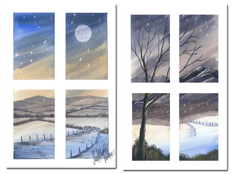 800x600 Watercolour Tutorial Paint A Snow Scene Christmas Card - Watercolor Christmas Scenes