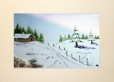 448x324 Arts And Crafts - Watercolor Christmas Scenes