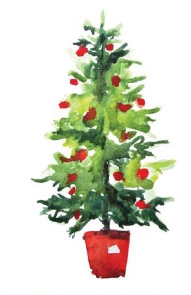 383x591 Pin By Lindasinklings On Ring The Bells - Watercolor Christmas Tree