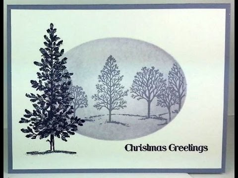 480x360 Easy Christmas Tree Card - Watercolor Christmas Tree Cards