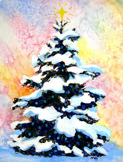 417x550 How To Paint Christmas Cards Christmas Tree Watercolor - Watercolor Christmas Tree Cards