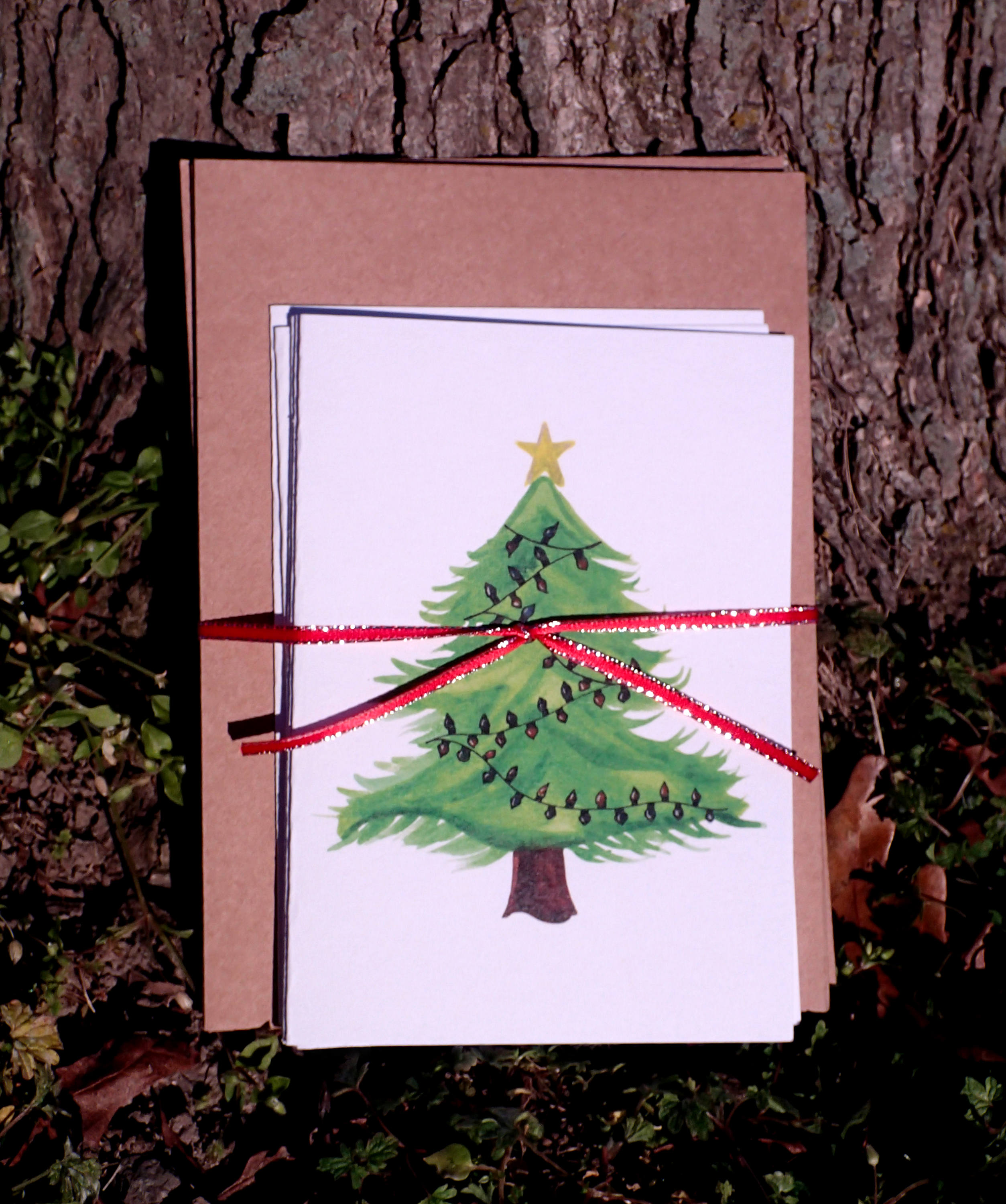 2507x3000 Watercolor, Happy Holidays, Merry Christmas, Hand Painted - Watercolor Christmas Tree Cards