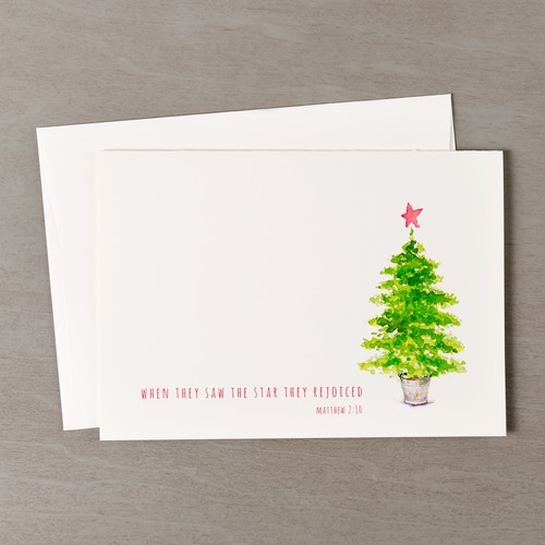 500x500 Watercolor Christmas Tree Cards - Watercolor Christmas Tree Cards