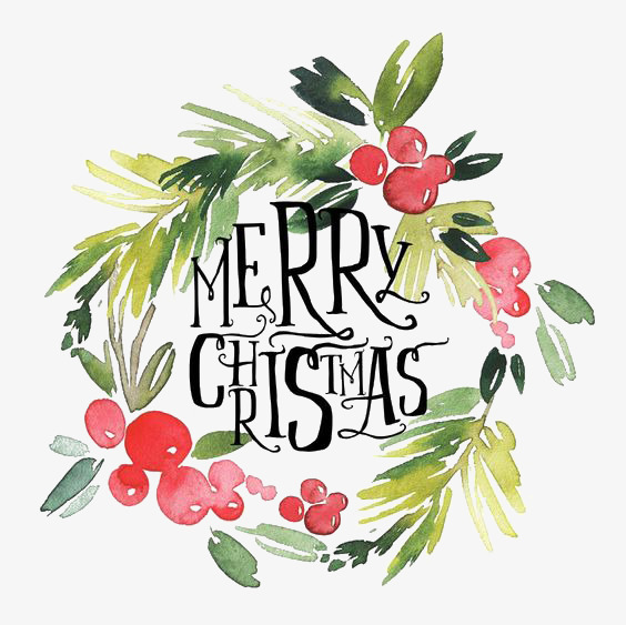 564x563 Hand Painted Christmas Wreath, Festival, Plant, Watercolor Png And - Watercolor Christmas Wreath