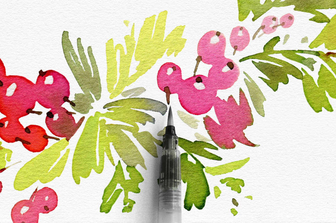 1160x772 Watercolor Christmas Wreath On Behance - Watercolor Christmas Wreath