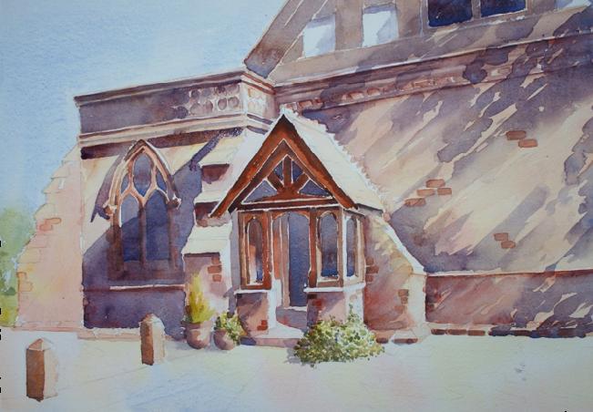 651x452 How To Paint A Church In Watercolour Arttutor - Watercolor Church Painting
