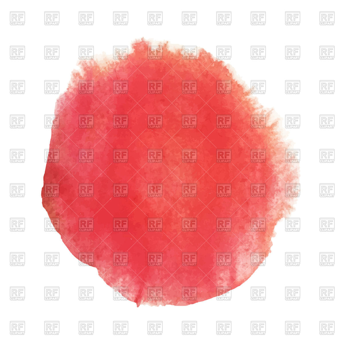 1200x1200 Bright Red Watercolor Circle Vector Image Vector Artwork Of - Watercolor Circle