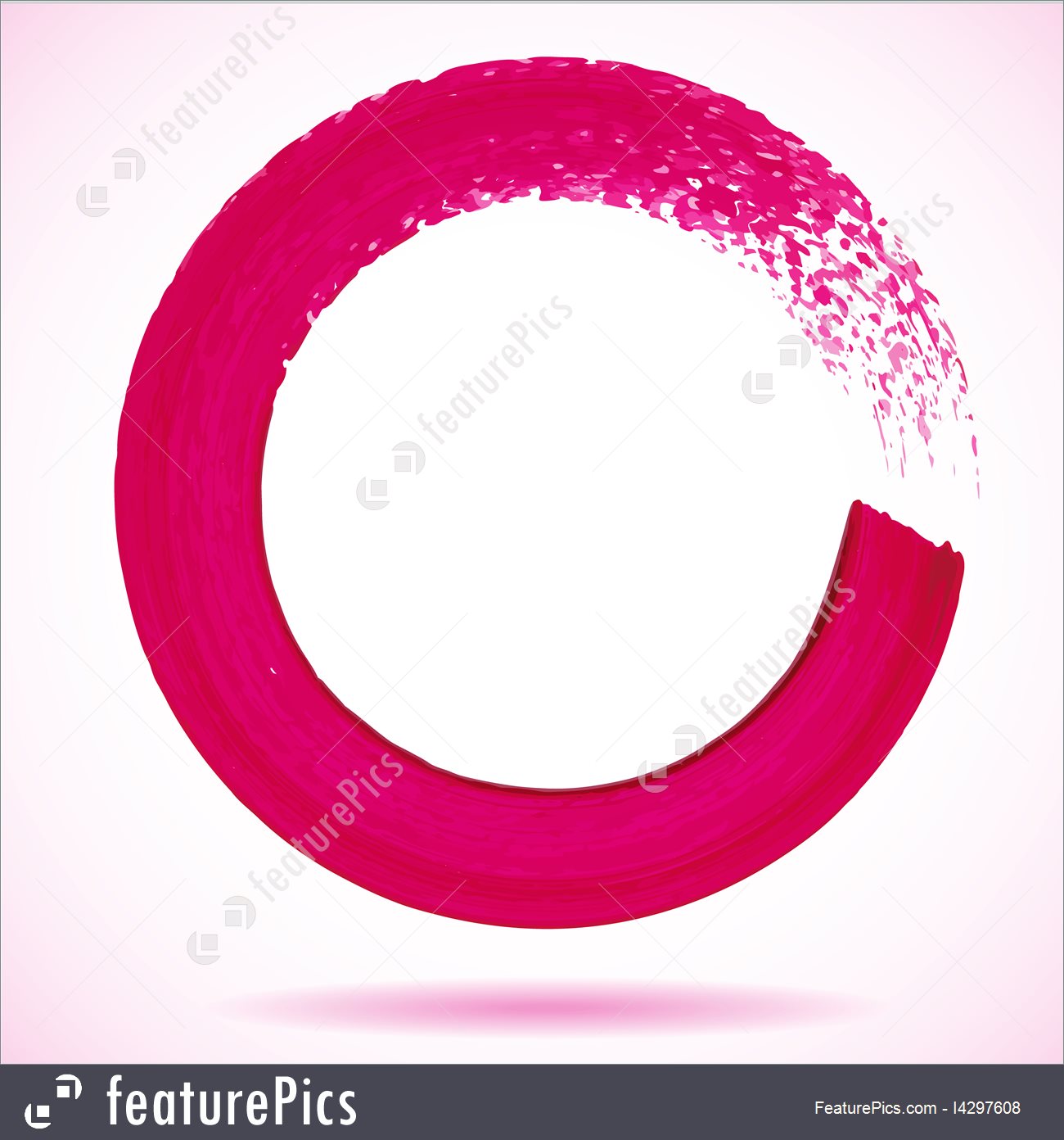 1300x1392 Magenta Paintbrush Circle Vector Frame Stock Illustration I4297608 - Watercolor Circle Vector
