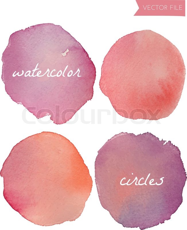 652x800 Purple And Orange Wet Vector Watercolor Circle Background Stock - Watercolor Circle Vector