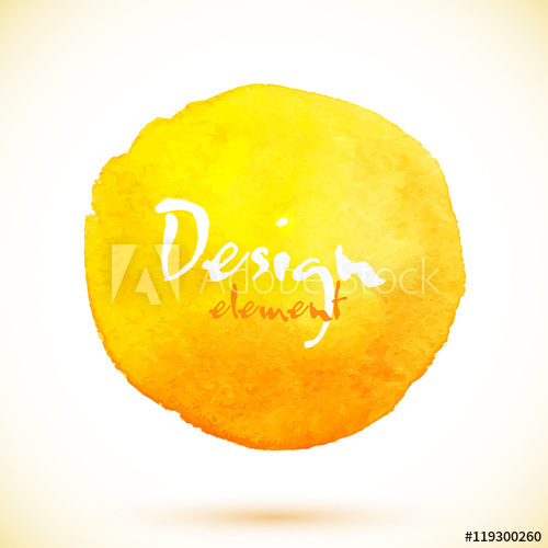 500x500 Yellow Watercolor Circle, Vector Design Element - Watercolor Circle Vector