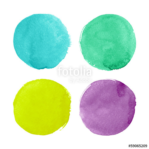 500x500 Bright Watercolor Circles For Design Stock Image And Royalty Free - Watercolor Circle Vector