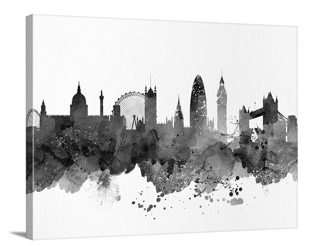 1000x782 City Wall Art - Watercolor City