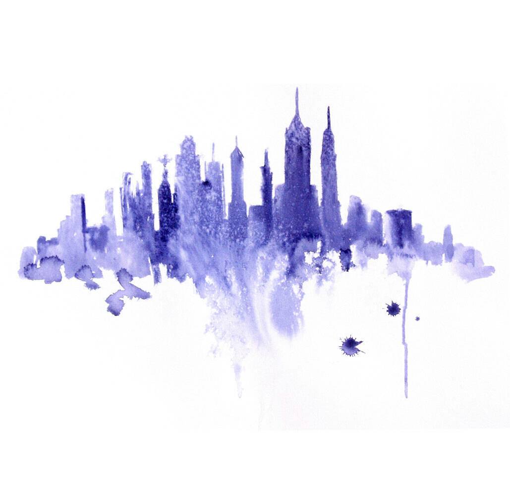 1029x1000 Deanna Carol On Twitter Beautiful Watercolor City Skylines - Watercolor City Skyline