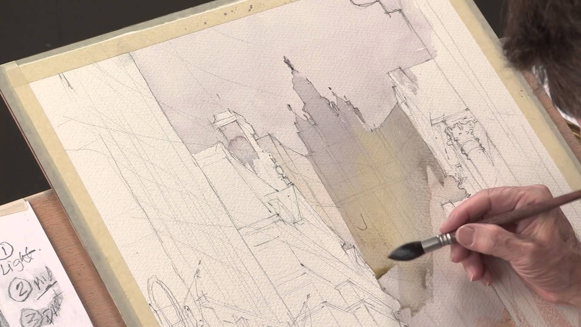 1920x1080 Preview Capturing Light In Watercolor How To Paint Cities With - Watercolor Cityscape