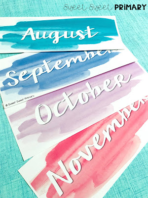 300x400 Watercolor Classroom Decor Sweet Sweet Primary - Watercolor Classroom