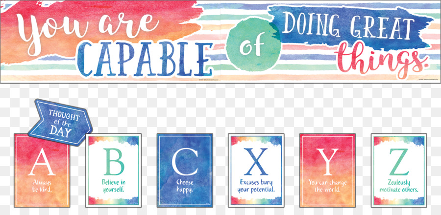 900x440 Celebrate Learning Welcome Bulletin Board Set Teacher Classroom - Watercolor Classroom