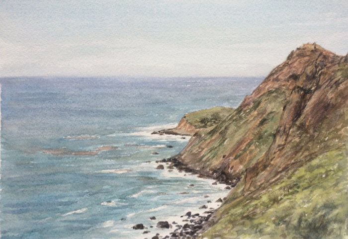 700x481 Recent Efforts - Watercolor Cliffs
