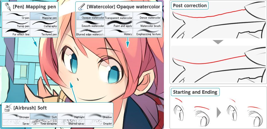 932x450 Clip Studio Paint - Watercolor Clip Studio Paint