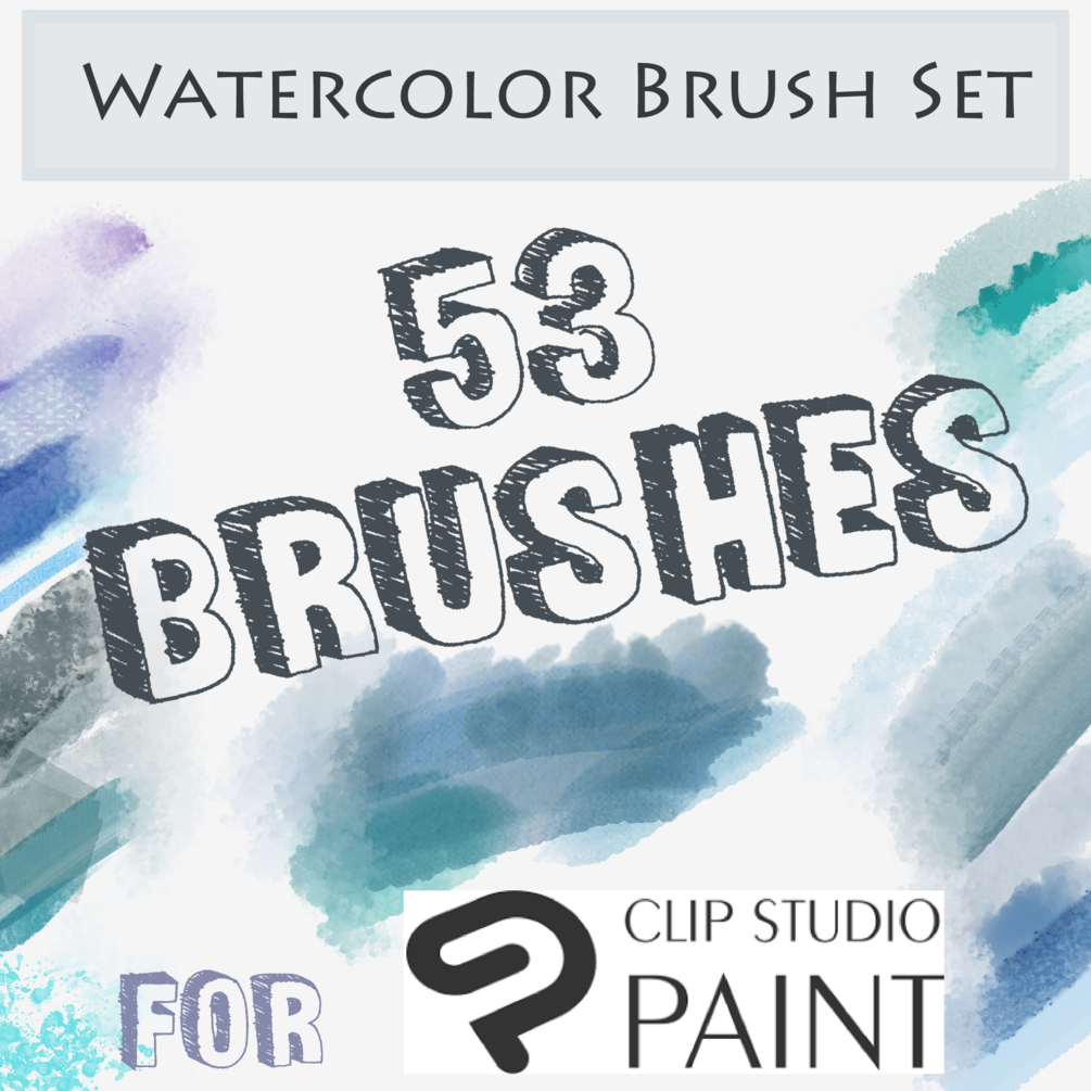 1005x1005 Ultimate Clip Studio 53 Watercolor Brush Set - Watercolor Clip Studio Paint