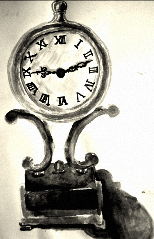 524x810 Clock (Watercolor) By Sapphiresoul123 - Watercolor Clock
