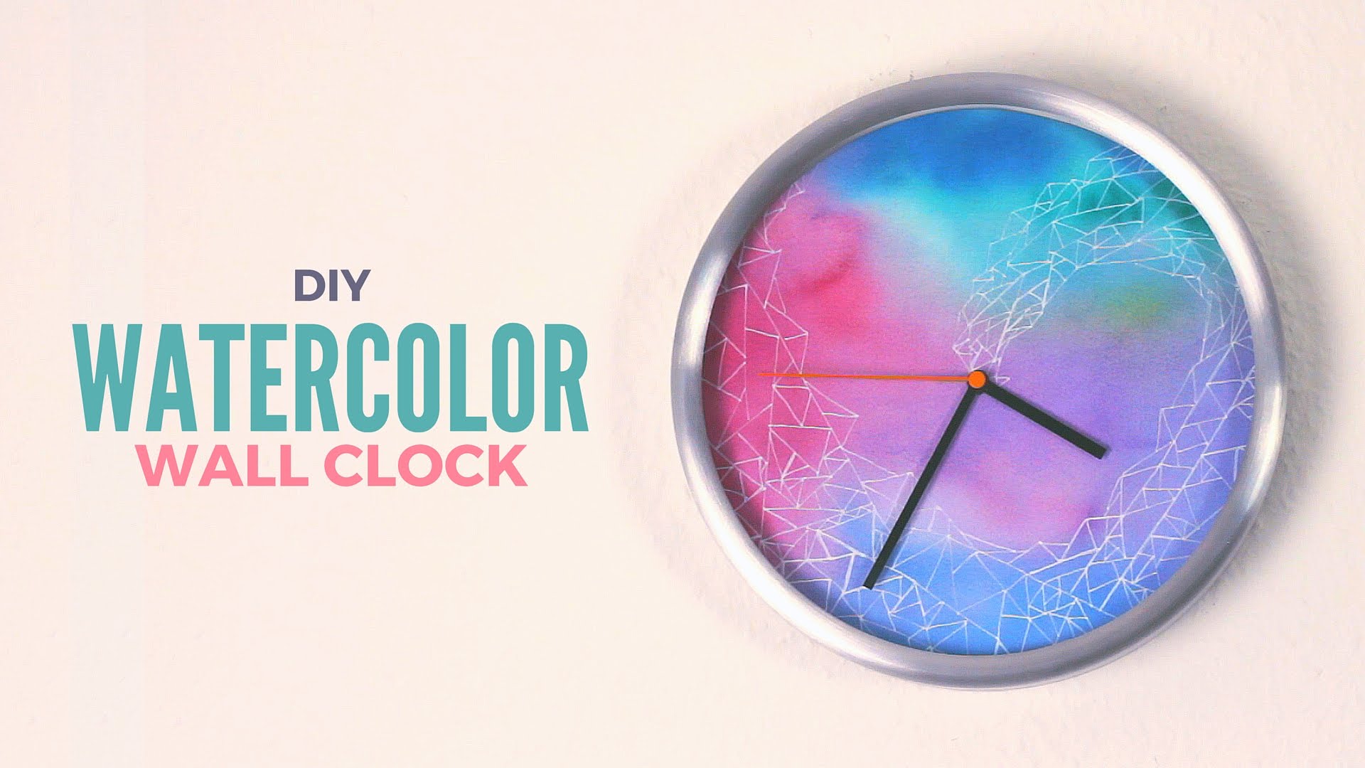1920x1080 Diy Watercolor Wall Clock - Watercolor Clock