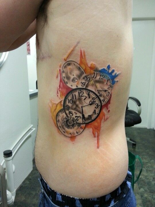 540x720 Gorgeous Piece Of Work Watercolor Tattoo.. Newest Tattoo - Watercolor Clock Tattoo